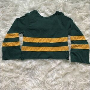 BP Striped Long Sleeve Cropped Sweater